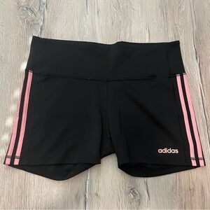 Adidas Women's Athletic Shorts Black with Pink Accents